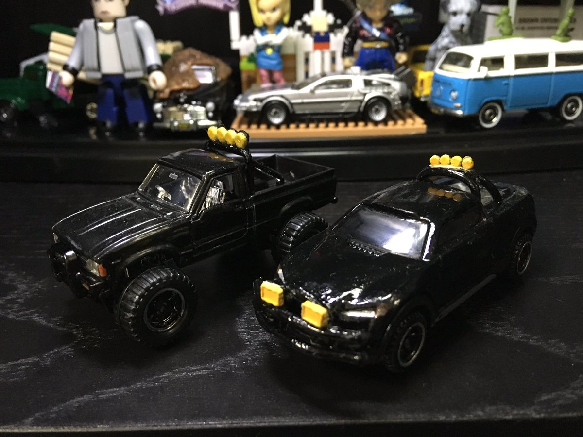 MartyDocBrown's tweet photo. #MartyMcFly ‘s dream truck in 2019
#BacktotheFuture 4 ?
#マーティ が憧れた #トヨタ #ピックアップ を #SEMA2016 で展示された #ToyotaTacoma を参考に #ホットウィール の #架空車 でアップデート。ロールバーは自作。
2-Tuff #HotWheels
#ToyotaPickup #ハイラックス #ビッグフット #トミカ https://t.co/eWglaxCTIY