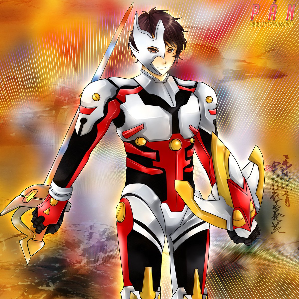 Tier1World's tweet photo. Our second hero from #China  - Pán Qiulin (磐秋林) is a young prodigy with a marvellous armored suit!
📋 https://t.co/RjeDO9bkcy
📸 https://t.co/FC0G6DiRhB #FatesEdict https://t.co/qritfVxuSE