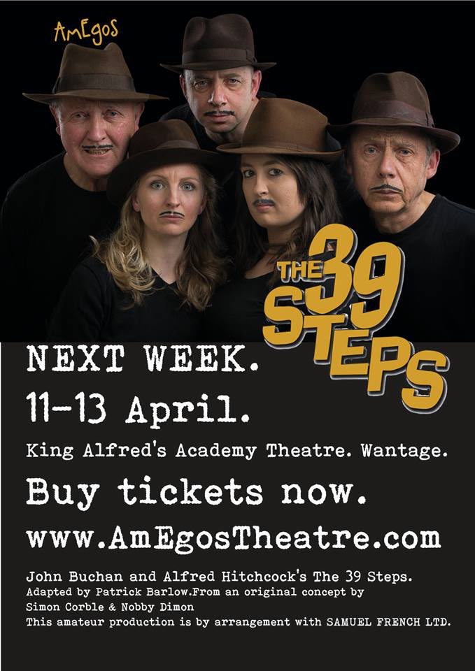 Tickets: AmEgosTheatre.com
#39Steps
#Wantage
#Oxfordshire 
<a href="/syladg/">Support Local Drama</a>