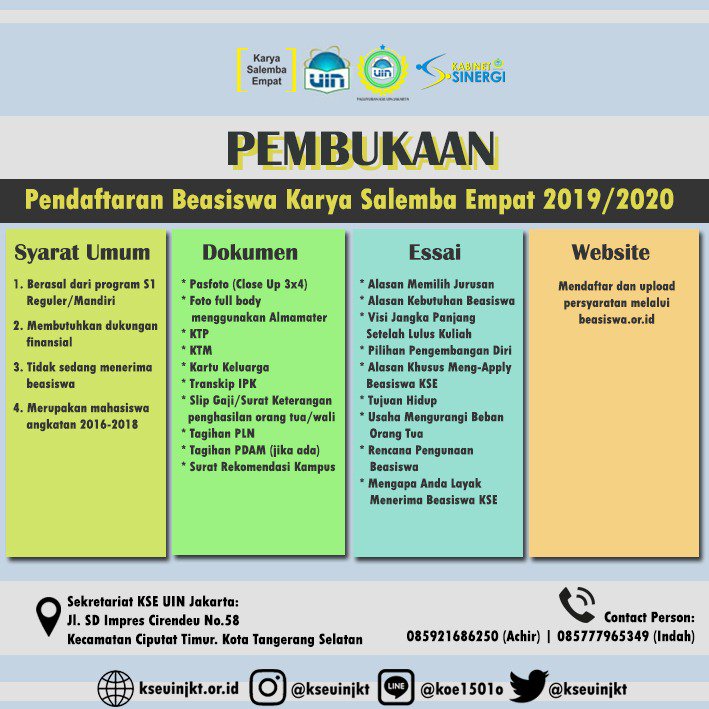 kseuinjkt's tweet photo. Yuk persiapkan berkasnya mulai dari sekarang.

#opreckse
#yukdaftarkse
#uinjkt https://t.co/WuBO02SJcy
