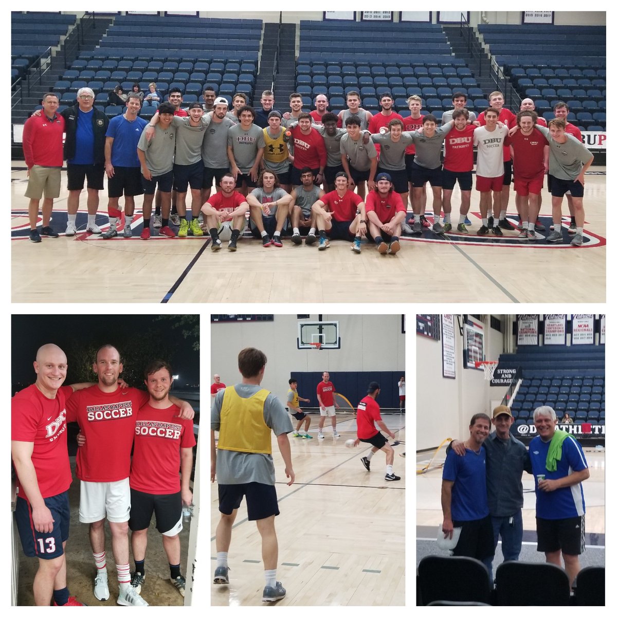 DBUMensSoccer's tweet photo. What a wonderful evening we had for our 1st Alumni game! Weather made us go indoors but didn't dampened the atmosphere! Our Alumni are the back bone of our program and we are very proud of what Godly men they have become! #DBUSoccerFamily #Champions4Christ https://t.co/ARFFzxpDna