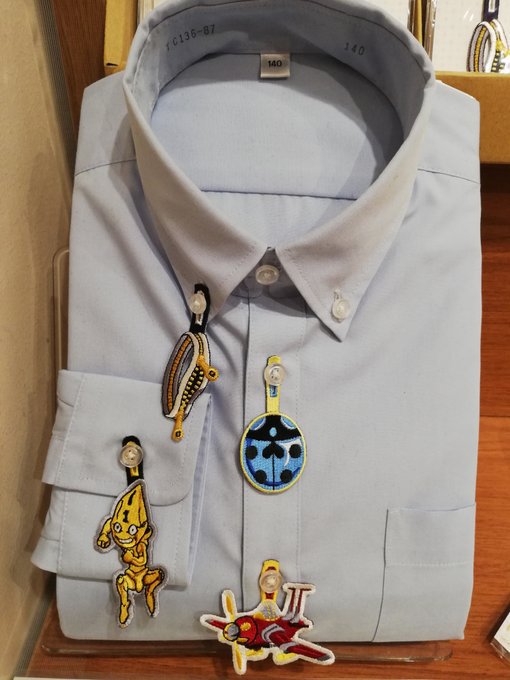 ジョジョの奇妙な冒険　黄金の風　ボタンフック　刺繍アクセサリー ジョジョの奇妙な冒険 ダイヤモンドは砕けない』ジョジョの奇妙な