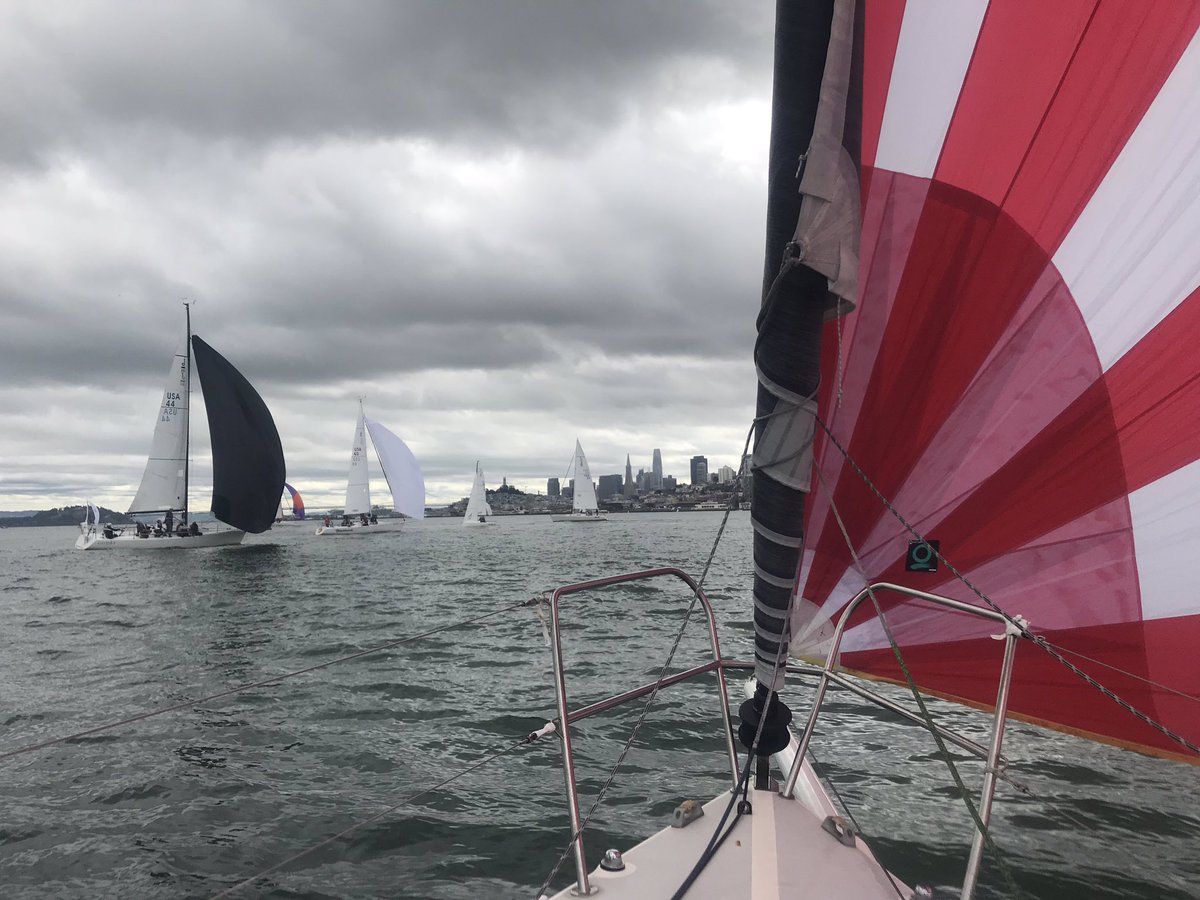 Great day out on the water here in San Francisco. The team is taking part in the J fest this weekend sailing on a J105!! 🎉⛵️