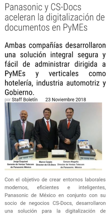 CS_Docs's tweet photo. Esta fusión con Panasonic  nos permite llegar a los mercados nacionales e internacionales y robustece a CSDocs en el control de la documentación con escaner domésticos, pequeñas oficinas, y buró de servicios desde 30 Paginas por minuto hasta 400 ppm  al $ mas bajo del mercado https://t.co/hocH1AtFfi