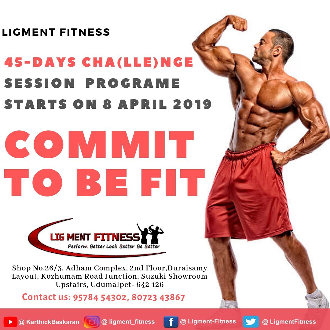 LigmentF's tweet photo. 45 Days CHA(LLE)NGE  
Commit to be fit!
--
#weightgain #weightloss #fitness #models #fitnessmodel #45dayschallenge #fitnesschallenge
#gym #gymmotivation #models #fitness #fit #ligment #motivation #motivationalquotes #inspiration #inspirationalquotes #selfconfidence #udumalpet https://t.co/jGHlzdvdub