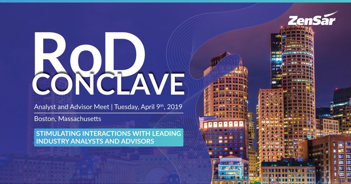 Zensar's tweet photo. We are excited to host Zensar’s first-ever #ReturnonDigital #Conclave on April 9 in Boston. Watch this space for latest event updates. https://t.co/hfnEyjn4gv