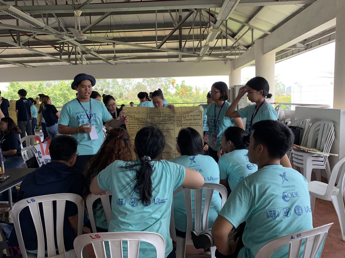 AteneoCODE's tweet photo. Various exchanges happening right now at World Cafe! Organizations engage in dialogue about the efforts they’ve been working on throughout XChange. #XChange2019 #Shoot4TheMoon https://t.co/Ur38HUJs23
