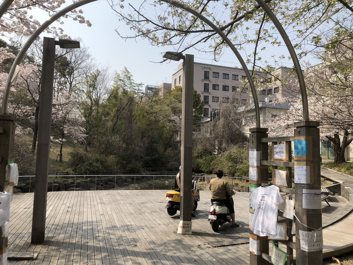 HandaiSake's tweet photo. 場所決定です！

理学部棟横の池で開催します！

準備でサークル員がいるのでぜひお声かけ��ださい！
BBQ開始は15時です！ https://t.co/3oLREI1GP0