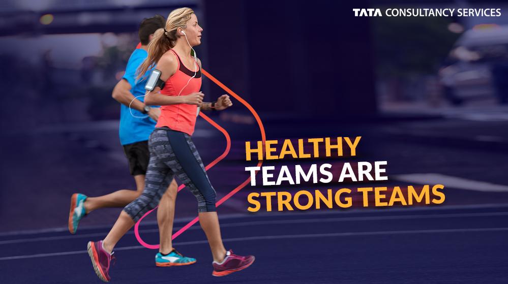 People_TCS's tweet photo. Strong organisations are made by healthy people. 
At TCS, we motivate you to #StrideForward towards a better, healthier &amp; happier life.
#WorldHealthDay #WorldHealthDay2019 https://t.co/Nc54ZiKnn8