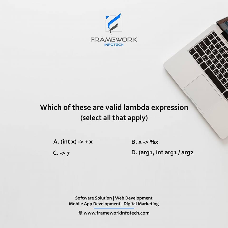 frameworkinfo's tweet image. Let Tell Us the correct answer For This ! #Quiz #SundayQuiz #DeveloperQuiz #FrameworkInfotech