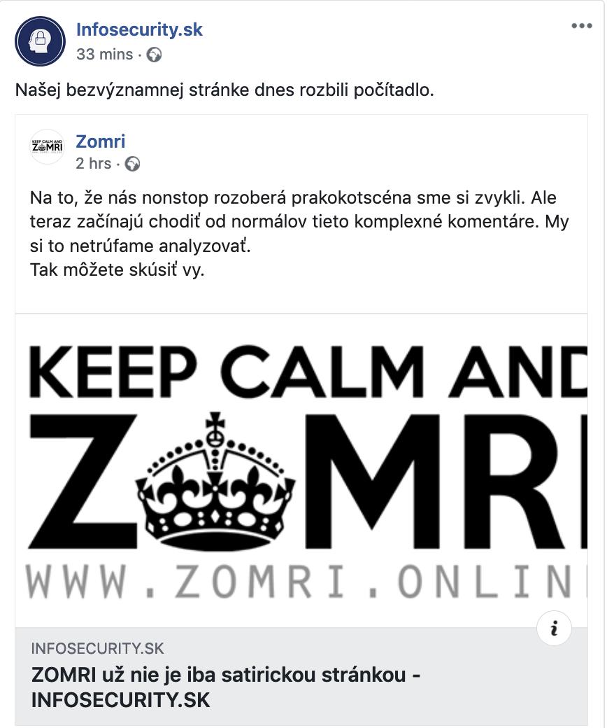 Našej bezvýznamnej stránke, dnes rozbili počítadlo. #Slovakia #slovensko #zomri #infosecurity