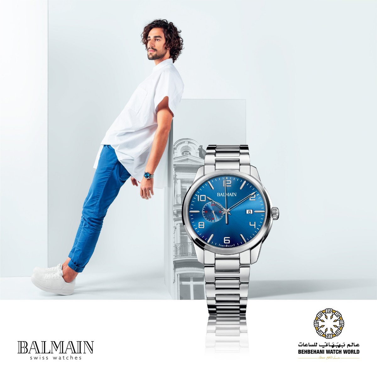 BehbehaniWatch's tweet photo. عبر عن شخصيتك بشغف بعيداً عن أسلوب حياتك التقليدي
Express your personality away from any ordinary lifestyle 💙
#Balmain #balmainwatch #SwissMade #Kuwait #BehbehaniWatchWorld #Watch #Gents https://t.co/bRbWafoLXB