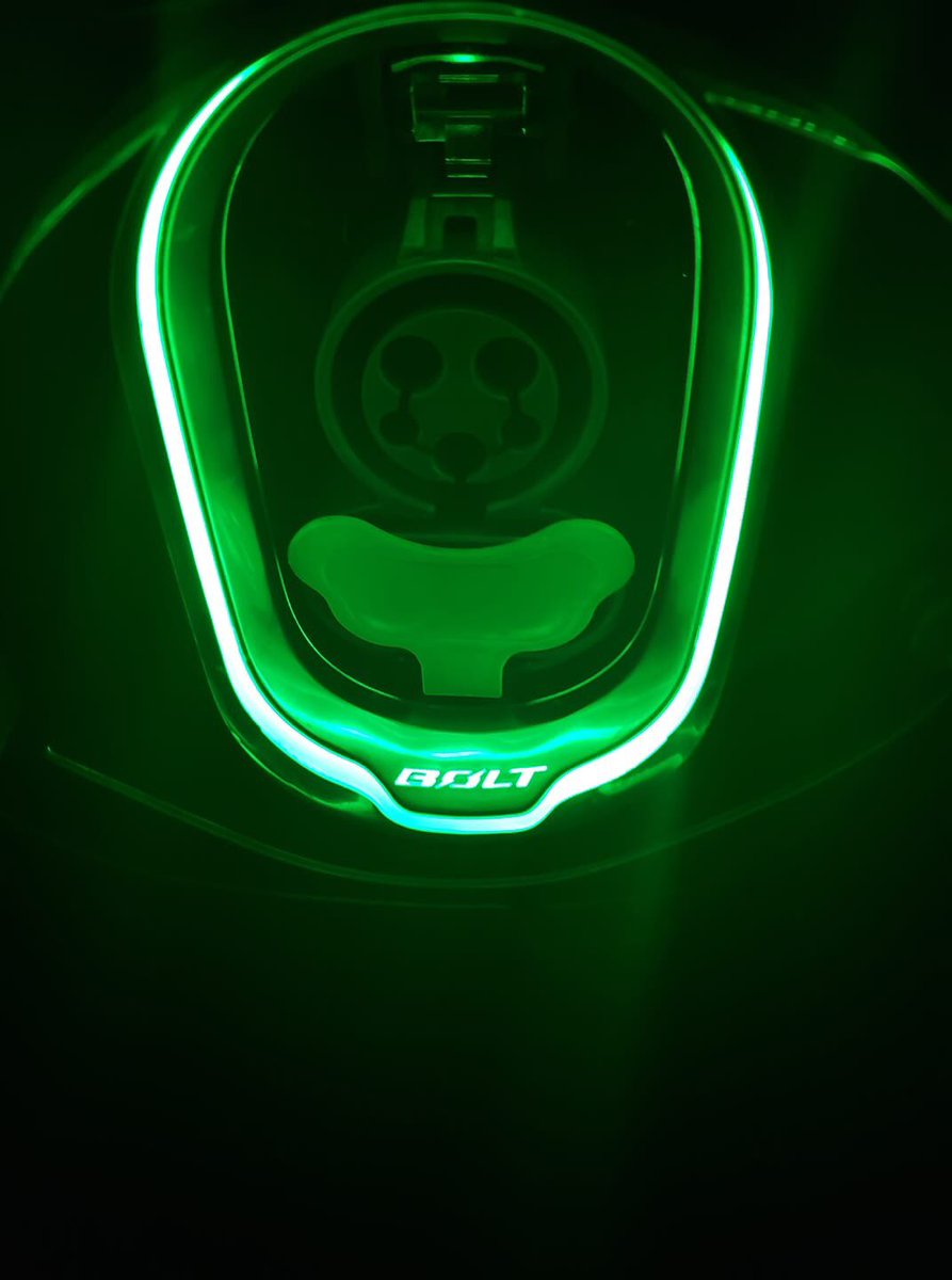 WRVoltec's tweet photo. Tony C. shows us his #BoltMod that his dealership installed. Chevy accessories website states charge port Illuminator part $325 and $185 to install, but different dealerships have various quotes https://t.co/78MBXfVl2W