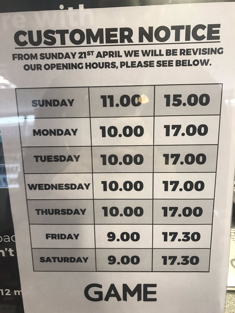 GAMEBoston's tweet photo. Incase you haven’t heard, here’s a reminder that on April 21st our opening times will be changing, don’t get caught out! https://t.co/jO8ViFrGFq
