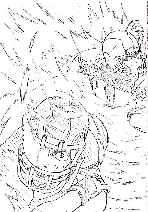 デビルバットハリケーン 巨深ポセイドン アイシールド21 イラスト好き はらけんし お絵描きvtuberハラケン イラストお仕事募集中の漫画