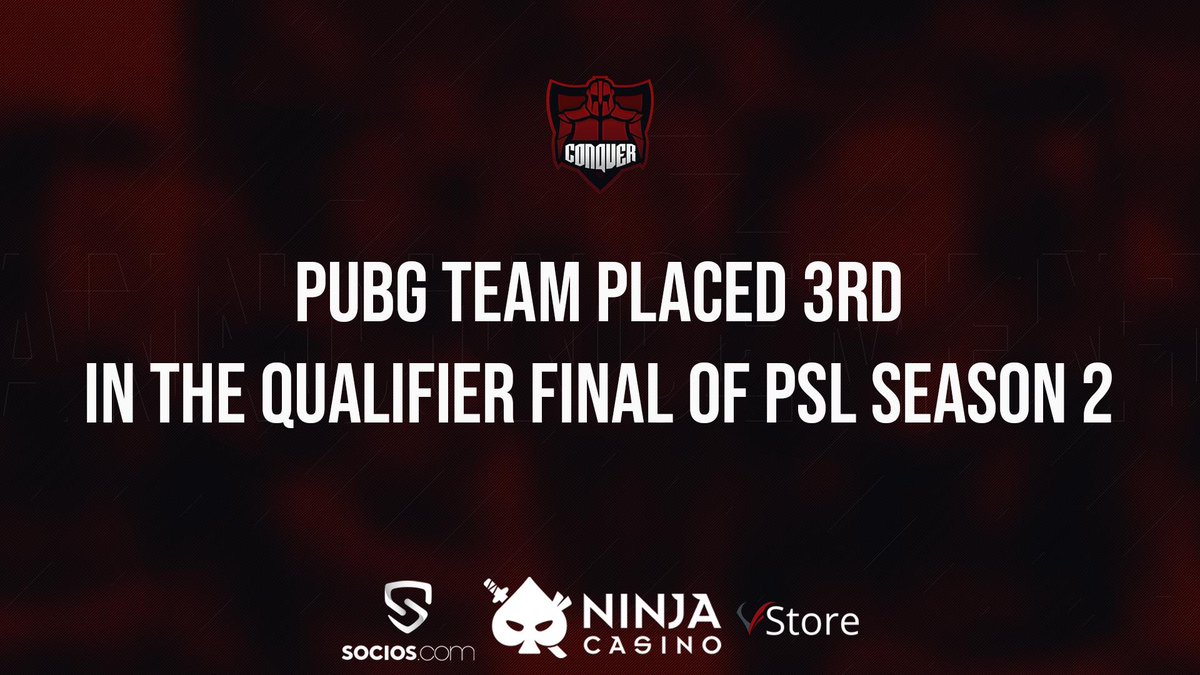 🏆 Great performance from our PUBG roster yesterday. They placed 3rd in a PSL Season 2 Qualifier Final and redeemed spot for the season. 🎉🎉

Results can be found here: 
📊 pubgfinland.fi/news/psl-kausi…

#WeConquer #esportsfi #esports #pubg
