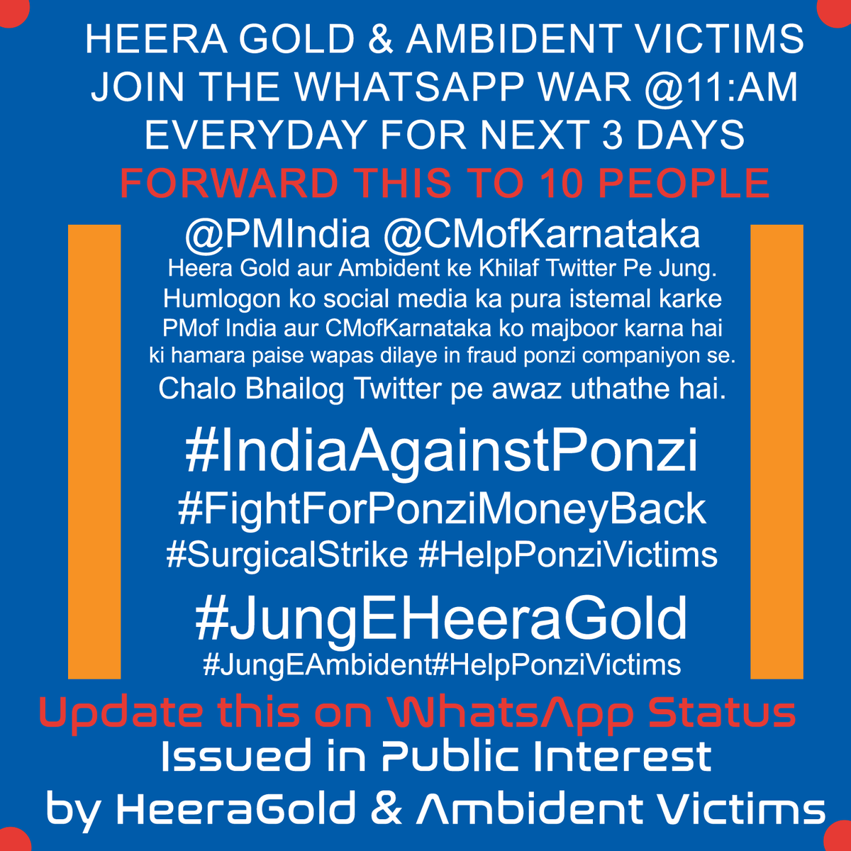 newstodaymetro's tweet photo. #IndiaAgainstPonzi #FightForPonziMoneyBack #SurgicalStrike #HelpPonziVictims #JungEHeeraGold #JungEAmbident https://t.co/xz1UXRBZeR