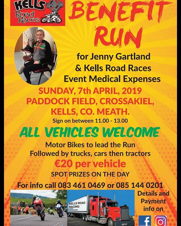 Munster100RR's tweet photo. If your not heading to the @Mondello_Park this morning then all #RoadRacing fans should be headed for #Crossakiel for the #BenefitRun in aid of @kellsmcrc &amp; #JennyGartland with signing on commencing @ 11am. More details on the Club’s Facebook page 🏍🛵🚛🚙🚜 #RoadRacingIreland https://t.co/RabKZ2quQQ