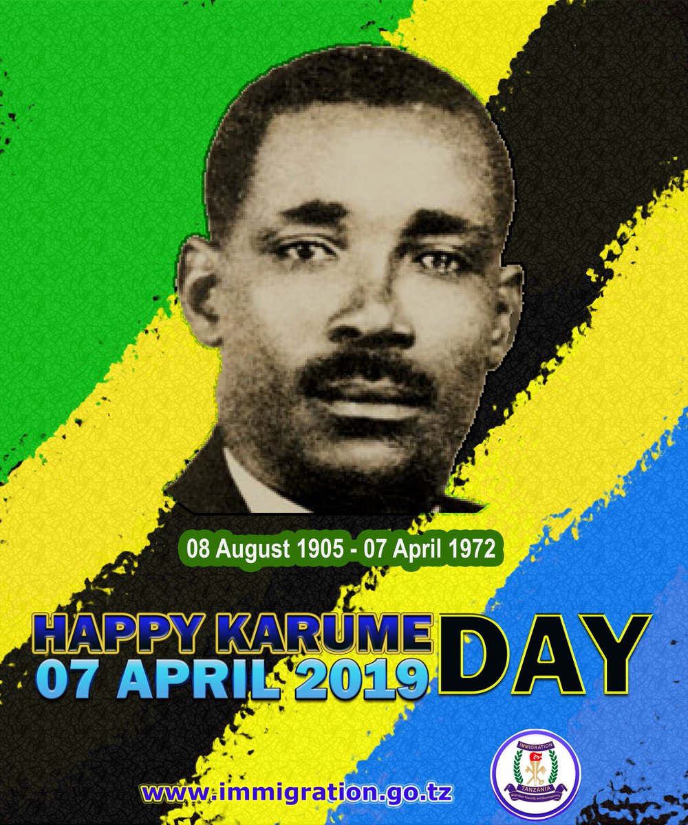 UhamiajiTz's tweet photo. Karume Day 2019
#eImmigration #ePassport #eVisa #ePermit #eBorderManagementSystem https://t.co/kZKCNTTwyM