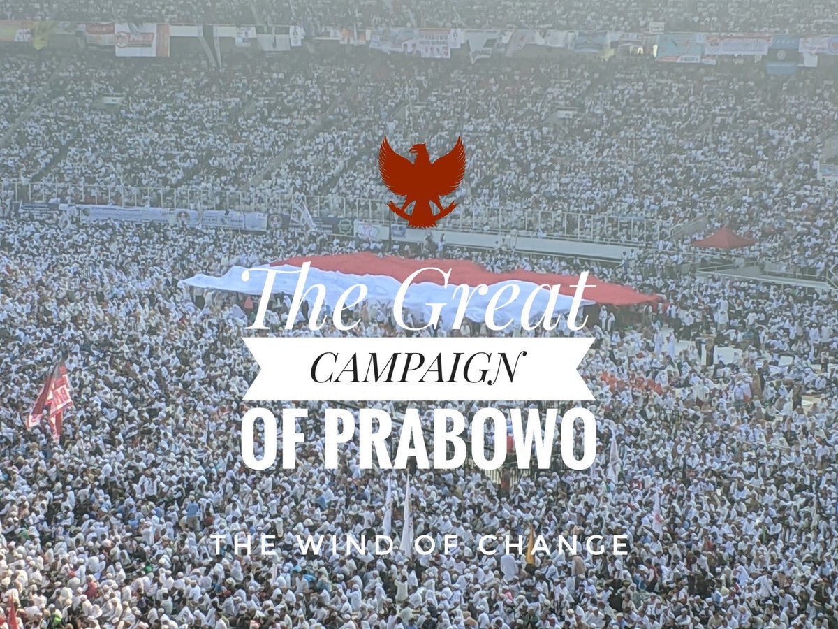 And I am so honored and glad to be part of this magnificent historical event #TheGreatCampaignOfPrabowo for #IndonesiaAdilMakmur