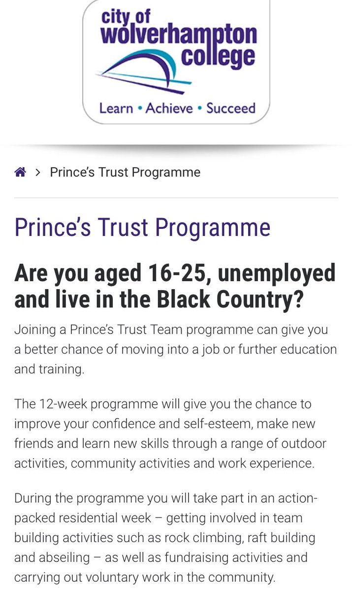 evmoregirl's tweet photo. Please RT x💗

Great opportunity for all 16-25 year olds in #Telford

‘Chance of a lifetime’
@PrincesTrust programme run by @wolvcoll 

Starting in Telford 28th May

Make new friends/learn new skills/activities
Sounds great

Details below 
Contact Lynette Atteberry 
07970 486556 https://t.co/CqRtTmqI90
