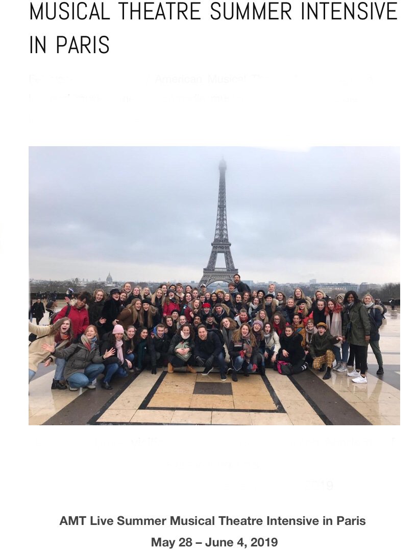 Still time to register: Musical theatre intensive week long workshop in Paris May 28 to June 4, 2019 amtlive.org/2019/02/19/mus… #paris #musicaltheater #musicaltheatre #comdiemusicale