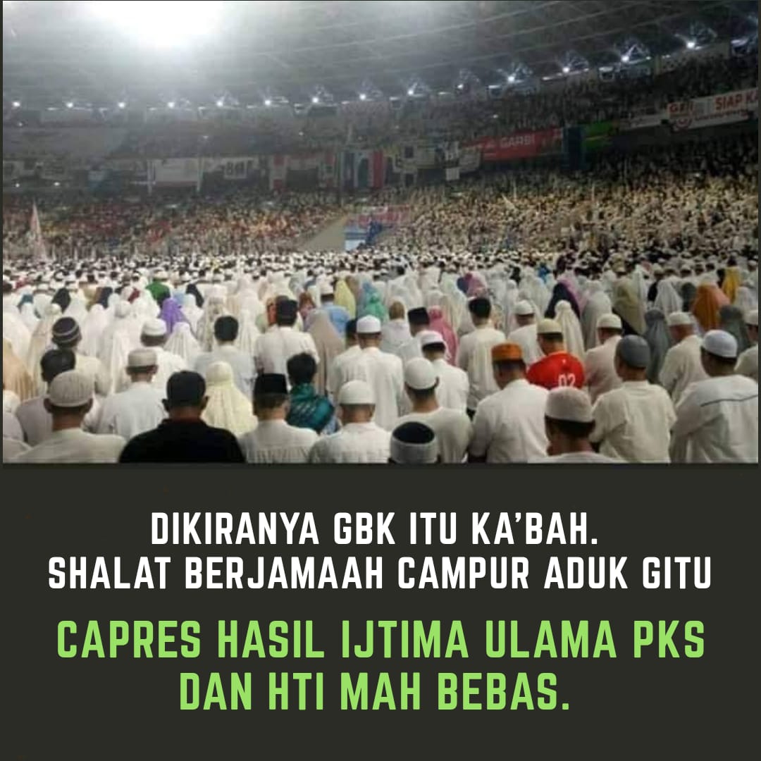 Pak <a href="/prabowo/">Prabowo Subianto</a> emangnya Senayan Itu Ka'bah.??
Sholat Kok Campur Aduk Begitu .
