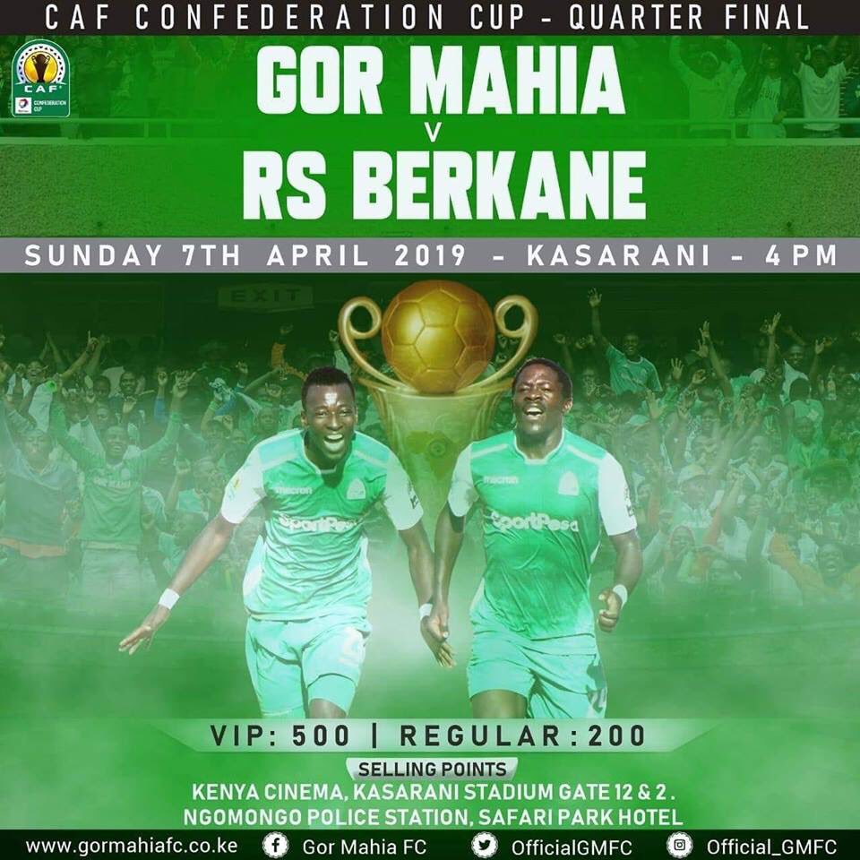 Wishing Gor Mahia all the best in today match.