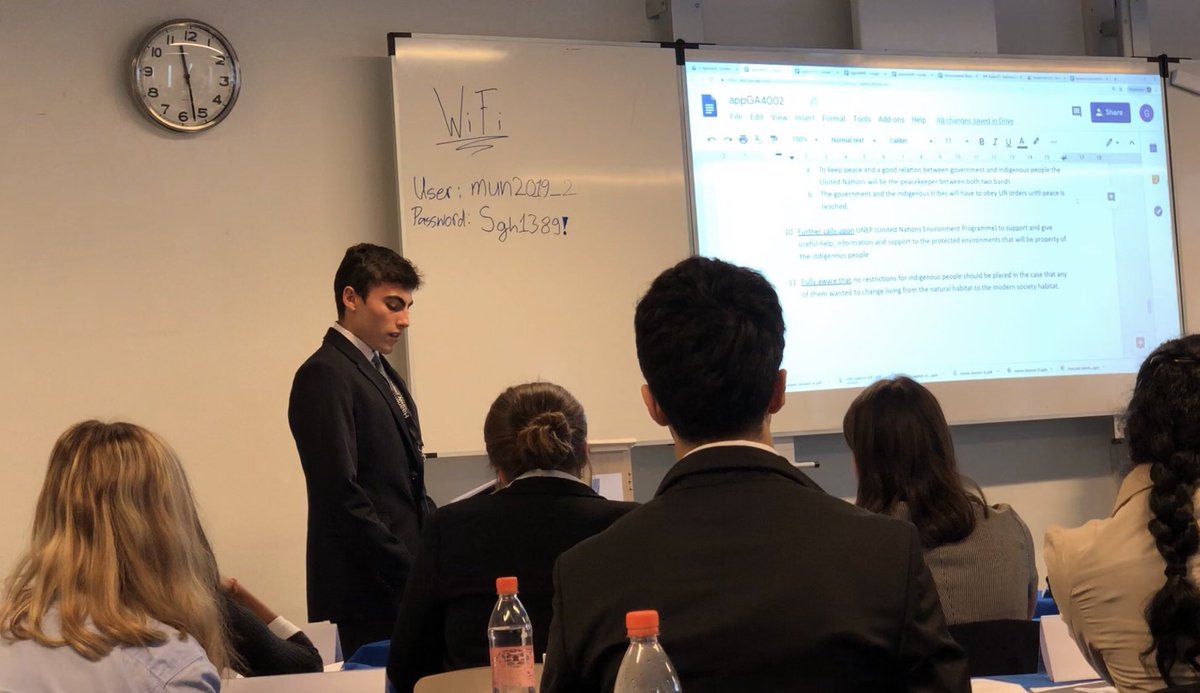 LaMirandaSchool's tweet photo. Third day of debating. A lot of our delegate's resolutions have been passed. Congratulations! #amazingdelegates #LaMirandaMUN #HaarlemMUN2019 #goodnegotiations https://t.co/l4RYajv2h8