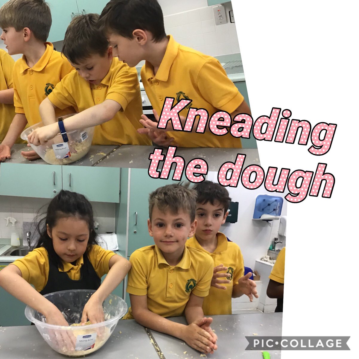 SwansMPS's tweet photo. On Friday we finished off our Wonderland topic with a fantastic bang- making jam tarts! We worked well as a team and showed great cooperation #ValueOfTheMonth @pshemps @DesignTechMPS https://t.co/pY6tzizKOR