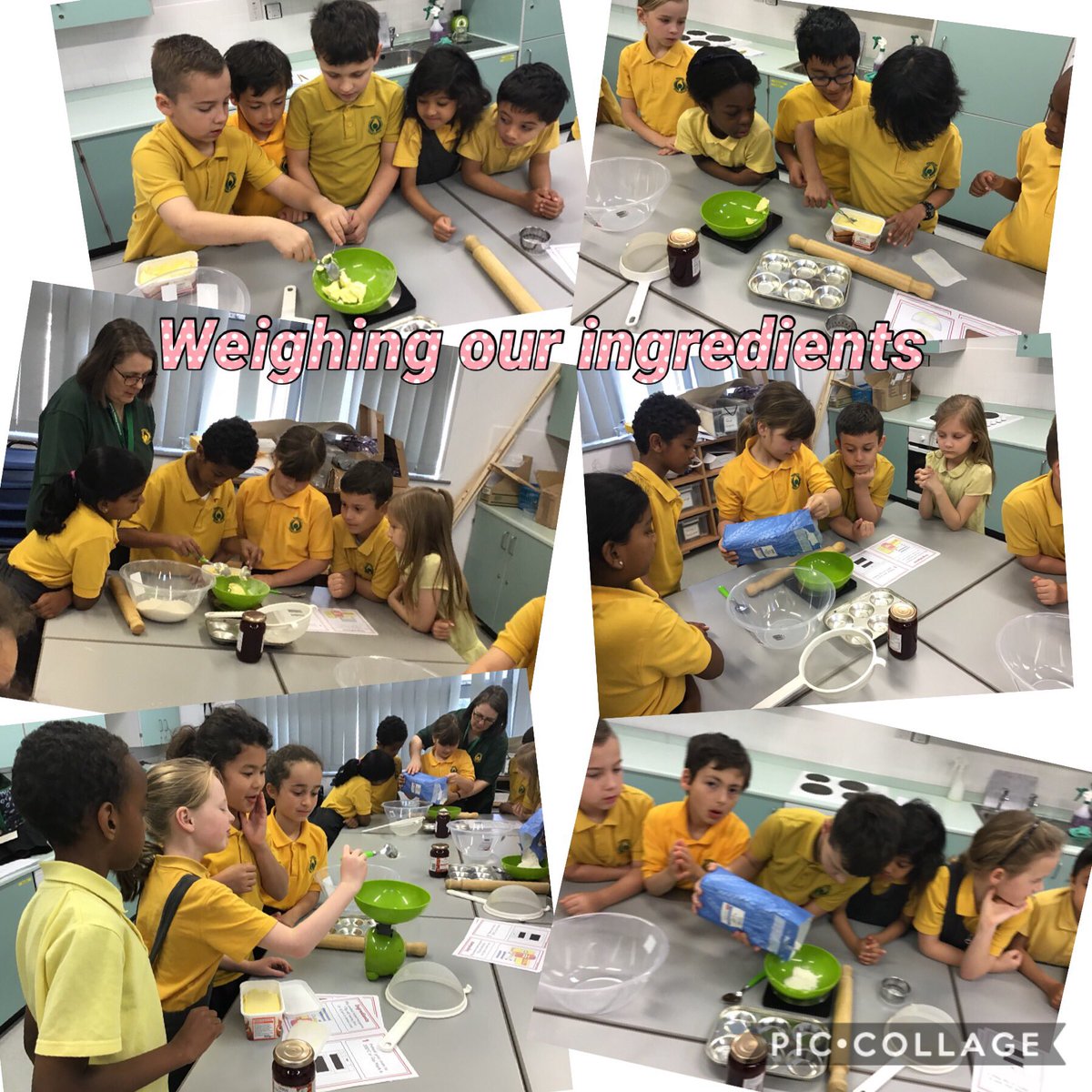 HeronsMPS's tweet photo. On Friday we finished off our Wonderland topic with a fantastic bang- making jam tarts! We worked well as a team and showed great cooperation #ValueOfTheMonth @pshemps @DesignTechMPS https://t.co/33HnIMnCma
