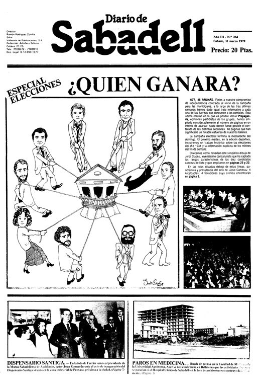 iSabadellcat's tweet photo. [#Historia de #Sabadell] Así fueron las históricas municipales de 1979. La primera victoria del PSUC de Farrés. https://t.co/dY4h9Yuiyd https://t.co/gs7IYDHs1a