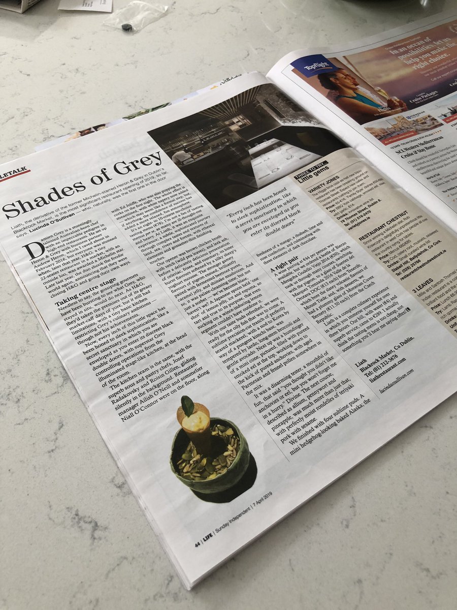 ailishoneill102's tweet photo. Review out today from @LucindasIreland for @LiathRestaurant 👀 blown away by this piece. ‘A subtle, sophisticated journey through complex tastes’ 🙌🏻 thank you Lucinda 🙏🏻 https://t.co/C0Uto0hwSE