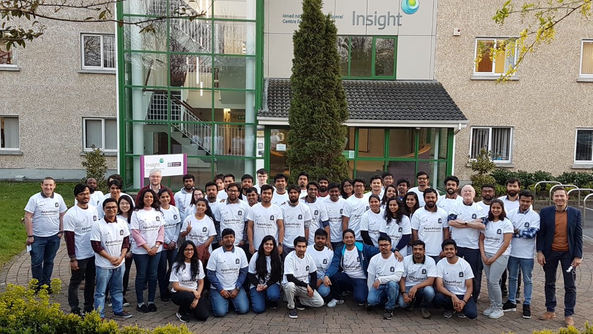 insight_centre's tweet photo. Full house at #Insight ⁦@nuigalway⁩ for exciting ⁦#Apps4Gaps app-making #Hackathon with students from #BusinessAnalytics #NUIGalway &amp; #GMIT. Teams came up with great apps to benefit society ⁦@porwolluke⁩ ⁦@NiallOB⁩ ⁦@speediecelt⁩ ⁦@NUIGalwayPress⁩ https://t.co/GihK4qxJF8