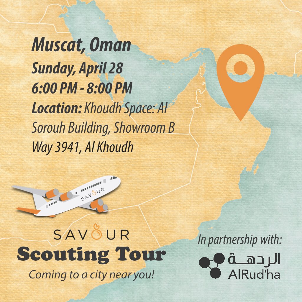 Savour Ventures Muscat Get Ready For The Next Stop Of Our Savourscoutingtour If You Are A Startup Involved In The Food Industry And Interested In Joining An Accelerator