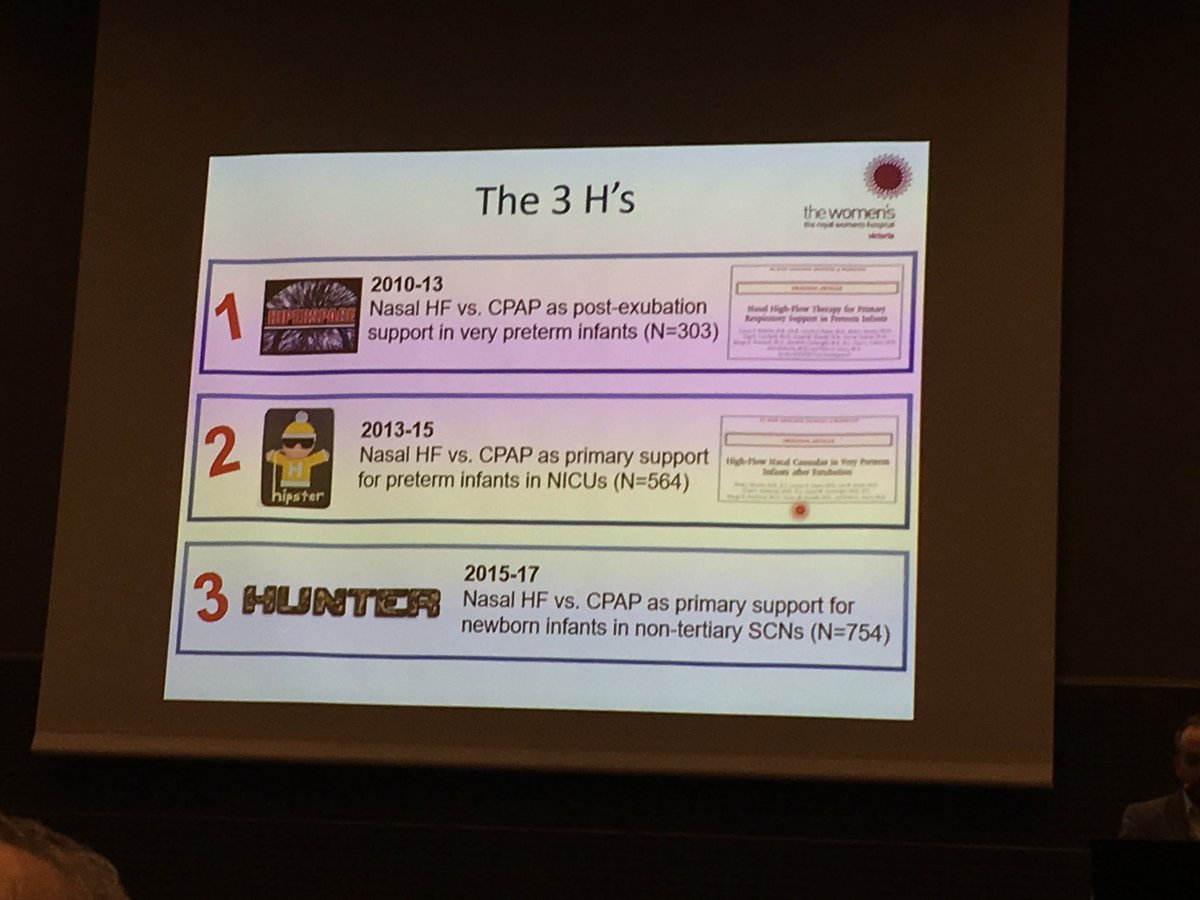 No evidence for high flow in ELBW infants as primary support... important to remember for implementation of the research evidence ..#99nicumeetup