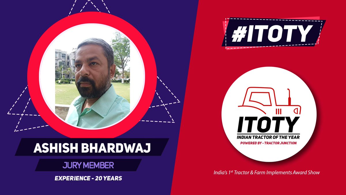Itoty_Offical's tweet photo. ITOTY Welcome our New Jury member - Ashish Bhardwaj who is having an experience of 20 years in the field of business development, marketing, sales, product management and training with renowned Indian Tractor MNC’s and European Agriculture Machinery MNC’s. 

#ITOTY #ITOTY2019 https://t.co/3Gd7MxJ0M5