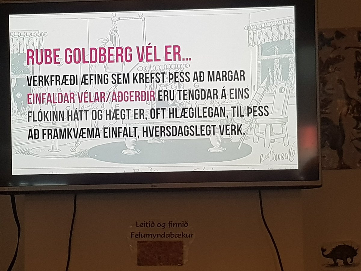 EImsland's tweet photo. Rube goldberg ,Þetta er málið, allir geta verið með #menntaspjall #samspil2018 #smiðakennarar https://t.co/KmAW4eZoax