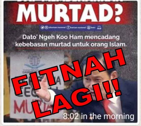 Fitnah lagi ! Penyokong BN/Umno suka fitnah