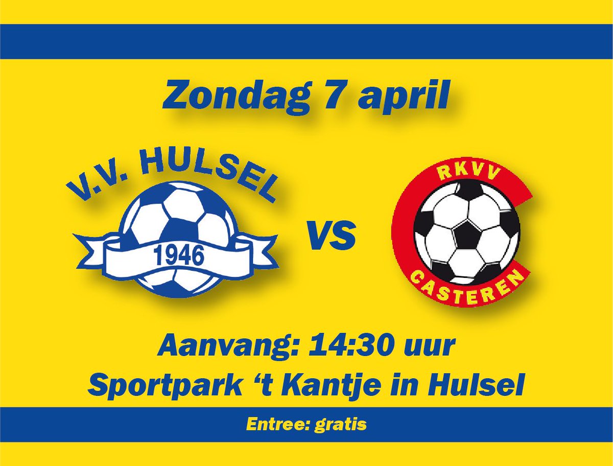 Nog geen plannen vanmiddag? Het wordt mooi weer, en deze mooie pot voetbal staat op het programma! We zien je vanmiddag wel op 't Kantje. <a href="/CasterenNet/">Casteren.Net</a> #Hulsel