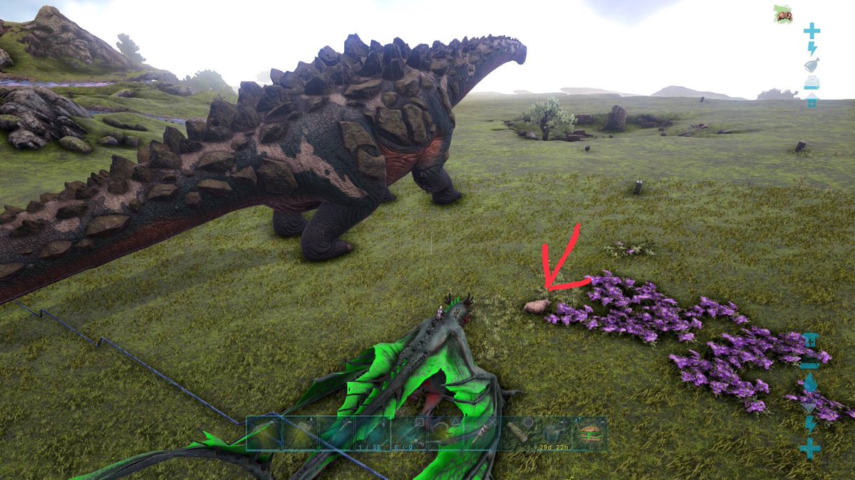 Satoppu ティラノサウルス愛好家 Arkで久しぶりのテイム ユウティラを2匹捕まえてきた ユウティラの糧となる羊と我が道を行くティタノ そしてハシゴ使ったらバグってずっとハシゴポーズw Ark