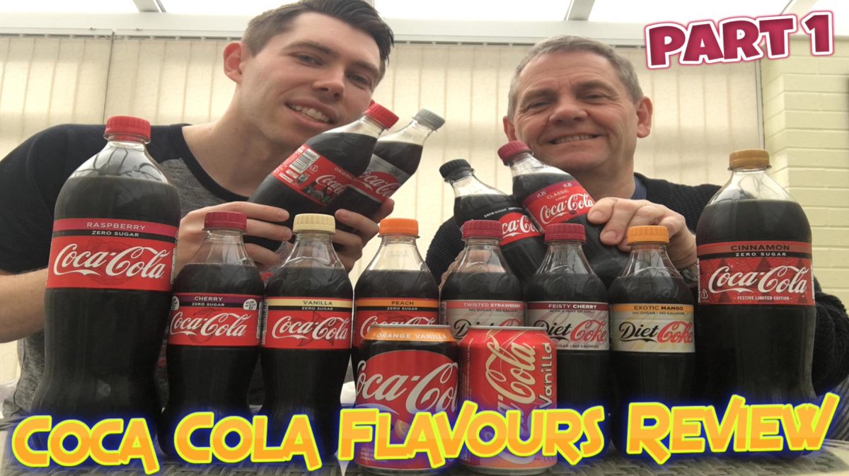 ColossalVids's tweet photo. We are back with a new 2 part special and this time we're reviewing all the flavours from Coca Cola.
What is your favourite flavour?
https://t.co/XnSYjncT63
#cocacola #cocacolareview #cocacoladrinks #review #drinksreview #cokedrinks #cokecherry #cokevanilla #coke #colossalvids https://t.co/lyqqZjp2vE