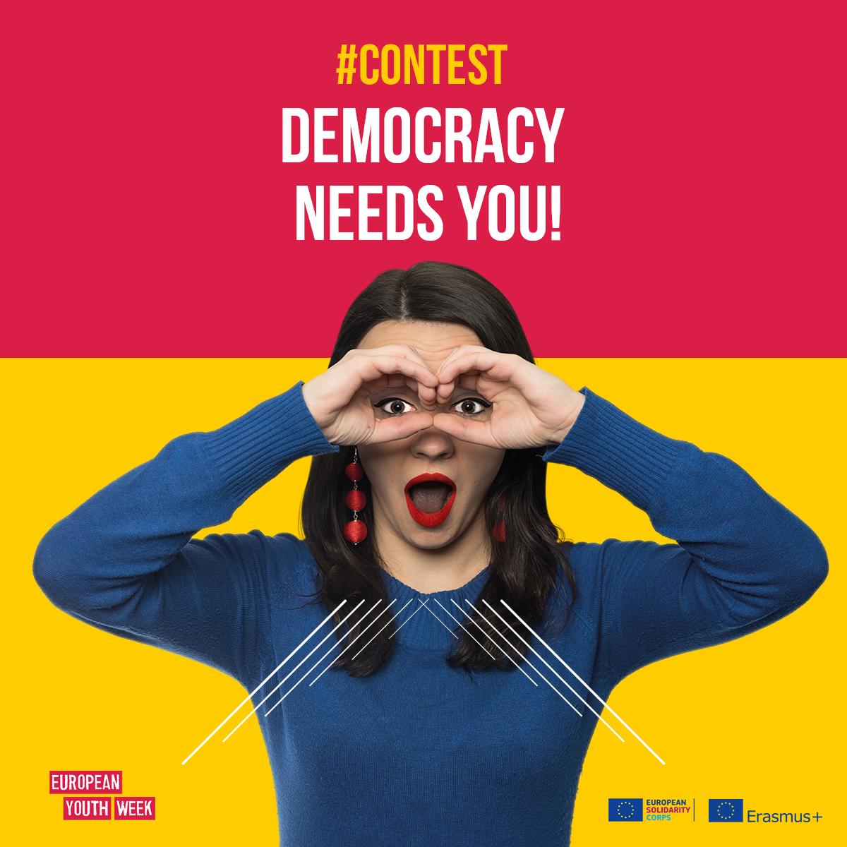 oppsdiary's tweet photo. Enter our Youth Week video contest, tell us how you participate in democracy and win an exclusive opportunity to attend an EU event in Brussels!  30 winners  covering their travel and accommodation for the 29th April – 1st May. https://t.co/j54pGhn8b5 @EuropeanYouthEU https://t.co/30bHZ3RpnE