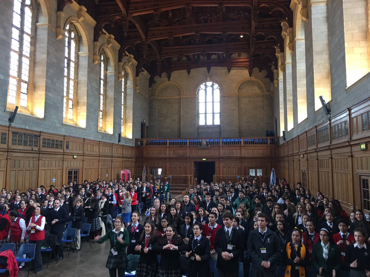 StrattyNY's tweet photo. Excited students at Christ’s West opening ceremony. Great energy and more inspiring presentations. What an amazing 2 weeks await them! @beo_world @oxford_int #BEO2019 #inspirational https://t.co/9xosw6FXuP
