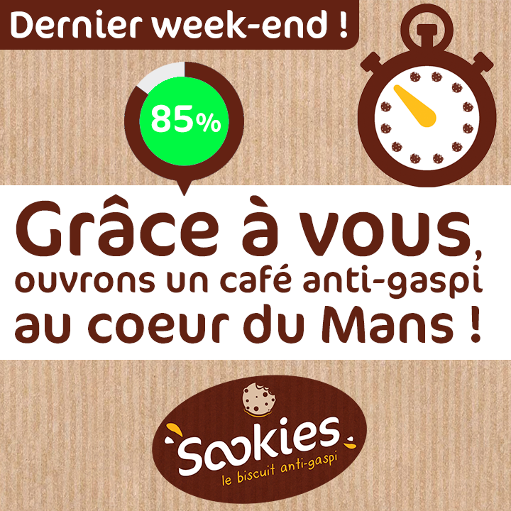 sookies_fr's tweet photo. Dernier week-end pour permettre l'ouverture de notre café anti-gaspi au cœur du Mans !
Pour nous soutenir à partir de 5€, c'est par ici : 
https://t.co/1NvUzn16Dp
Et découvrez les contreparties gourmandes que nous vous réservons ! #solidarite #antigaspi https://t.co/Qp5SJsfHuL