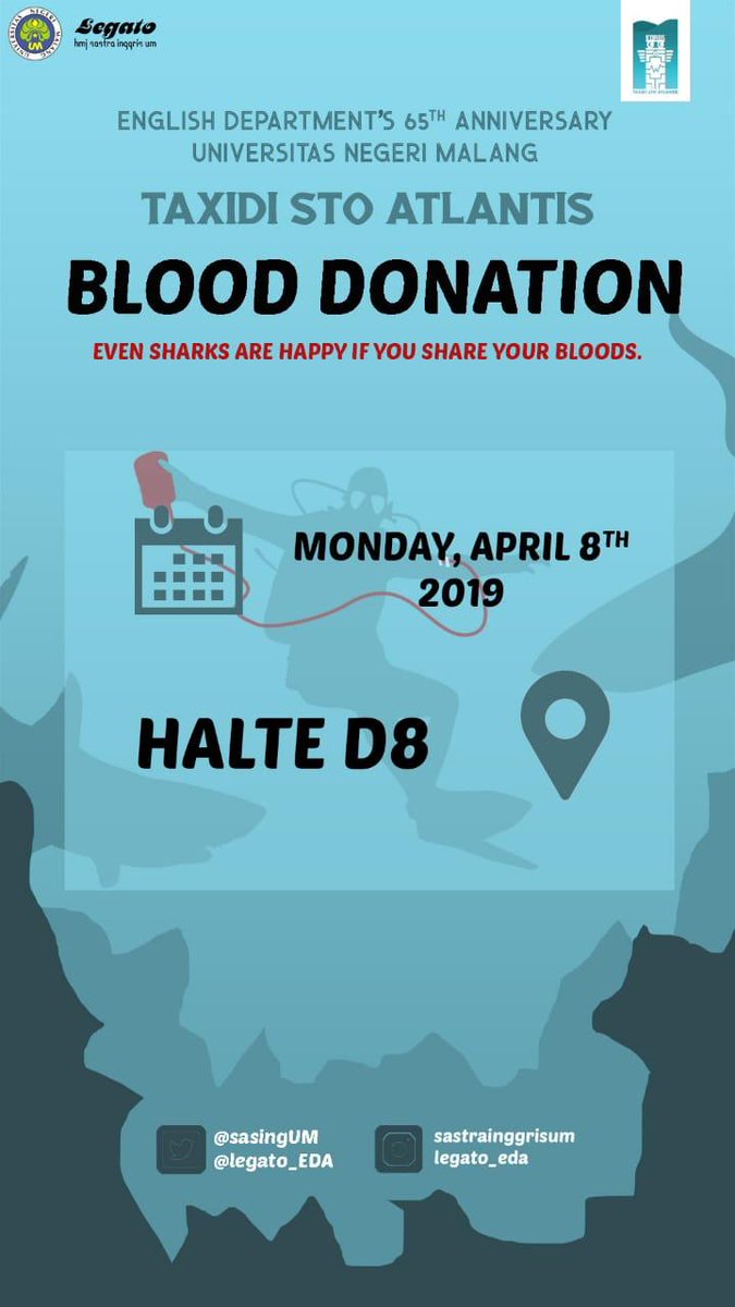 Don't forget for tomorrow! #BloodDonation #TaxidiStoAtlantis #Atlantis #THE65EDA #Legato