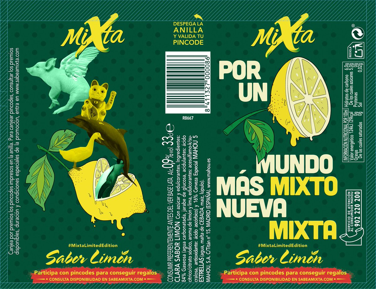 riicyon's tweet photo. MIS DOS DISEÑOS PARA EL CONCURSO DE @mixta_es ! #Mixtalimitededition 

Si os hiciese mucha gracia beber de una lata con mis dibujos de limón y estos edits majos que he hecho, compartid y dejadme likes. 

Gracias :^) ! https://t.co/eNj4myX7IP