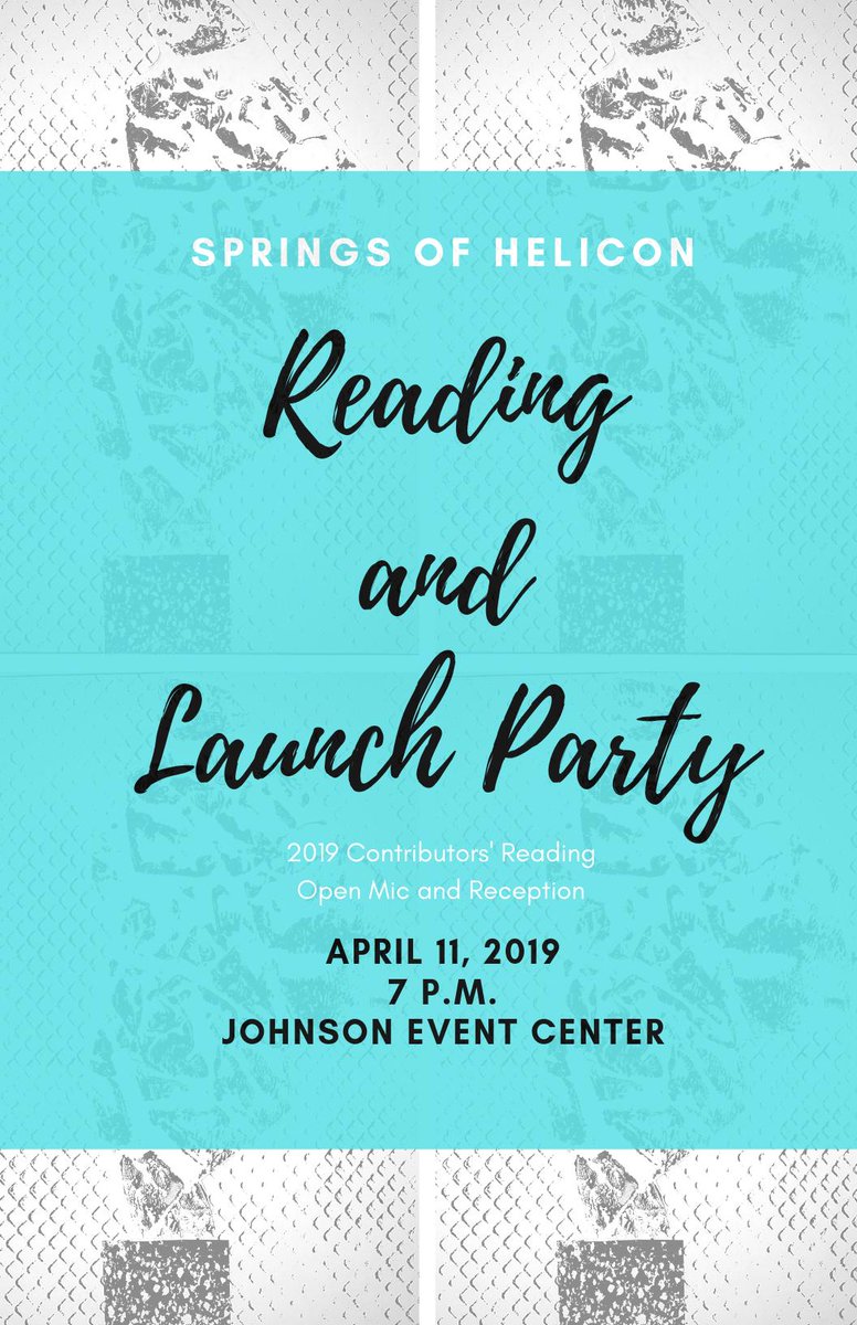 SHelicon's tweet photo. Don't miss the Springs of Helicon launch party this Thursday at 7 p.m. in the Colloms Center at @TNWesleyan! @tnwesleyanlib https://t.co/TwsUOTsM5P