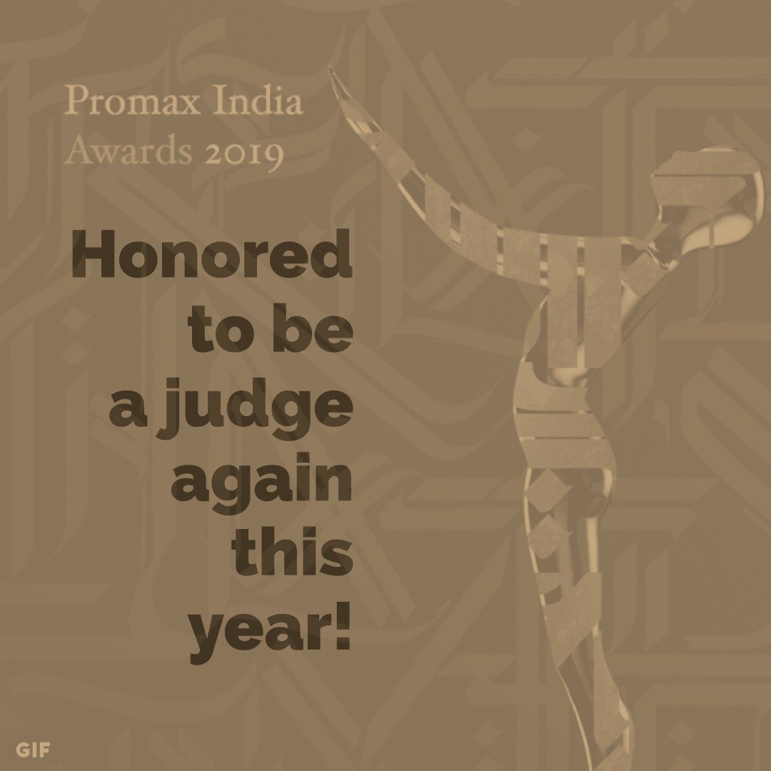 bradjmoody's tweet photo. Honored to be a judge again this year! #promax @Promax_Global @promax_india #promaxawards #entertainmentmarketing #entertainment #promaxIndia https://t.co/1hJErH56XN