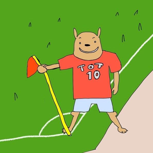 Shjp 今度からコーナーフラッグを持ってパフォーマンスするのも厳しくファールになるみたい Soccer サッカー Football Illustgram Illust イラスト Bundesliga Premireleague Art 日本代表 Jリーグ アート お絵かき T Co